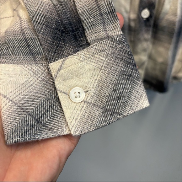 Rails Hunter Flannel Small White Gray Purple plaid - Picture 7 of 12